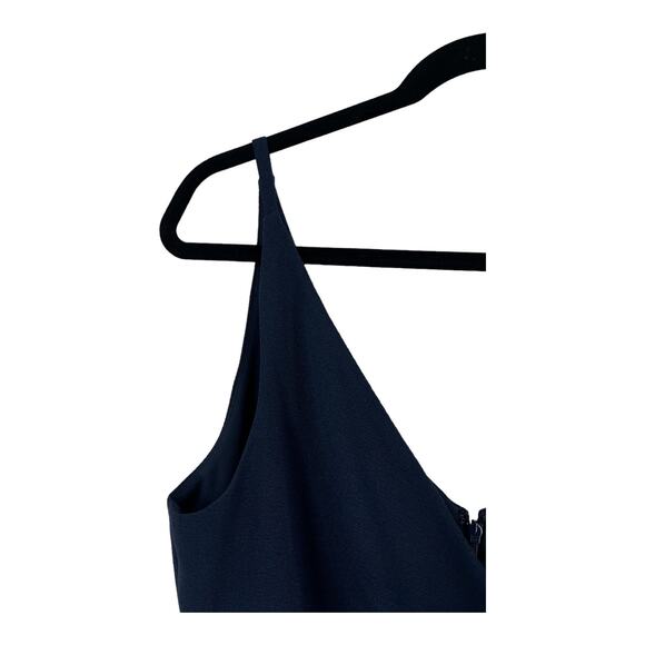 Dress the Population dress Jordan Ruched side slit gown blue Large L - Picture 3 of 6